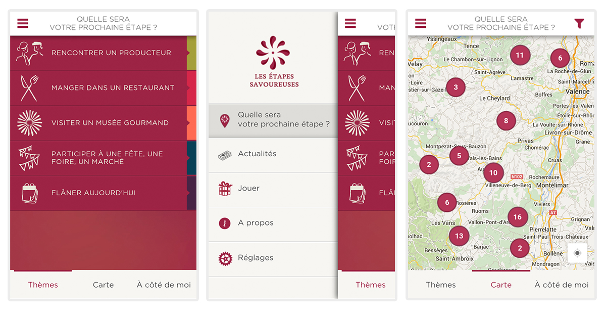 Les étapes savoureuses