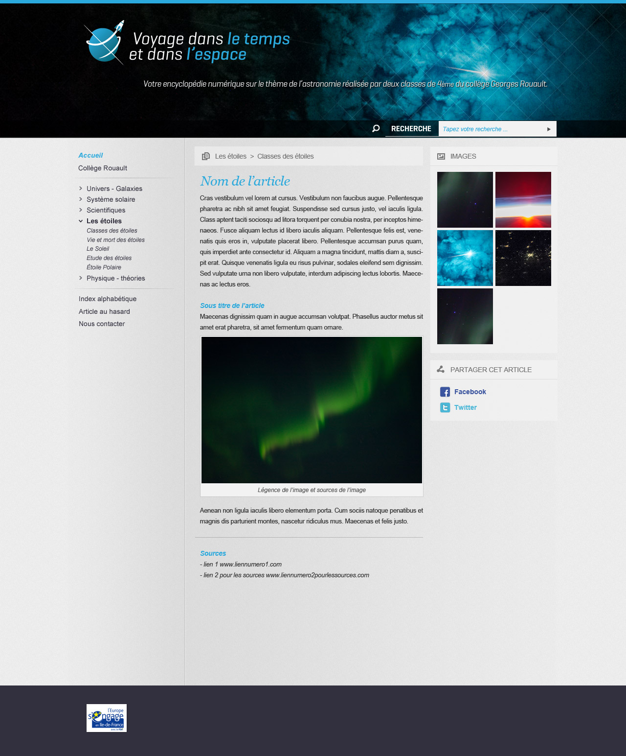 Voyage dans le temps et dans l'espace